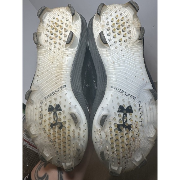 Under Armour Men's Black And White Cleats Size 7 - Picture 9 of 9